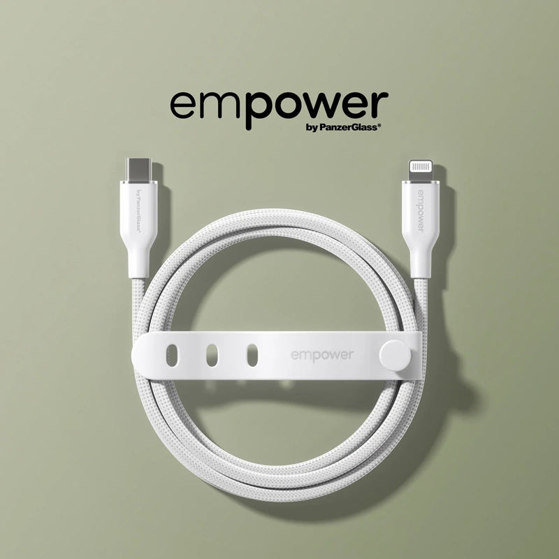 Empower įkrovimo laidas USB-C į Lightning, 1.2m - 240W, balta, 3 nuotrauka